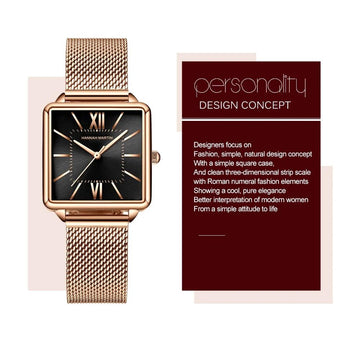 Top Brand Elegant Quartz Movement Stainless Steel Wristwatch 3ATM Waterproof Fashion Original Mesh Women Watches